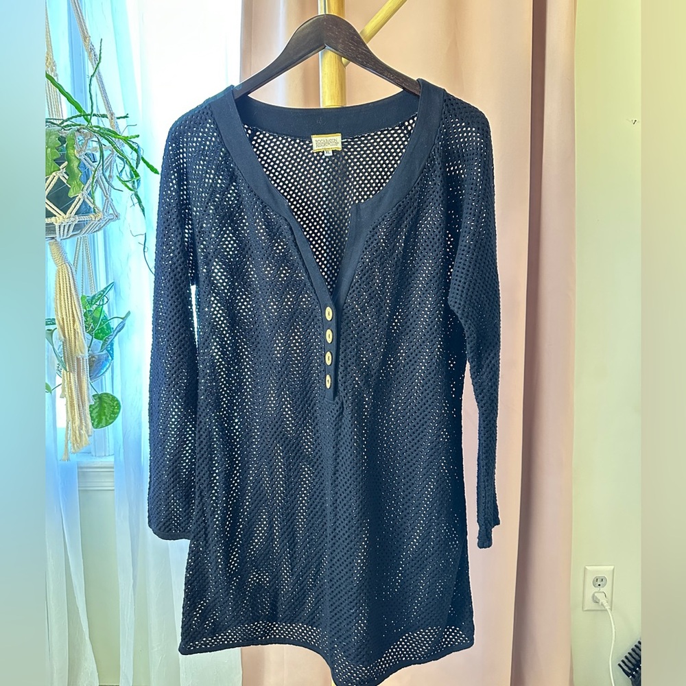 Boca Raton resort club cover up Sz XL Mesh Navy